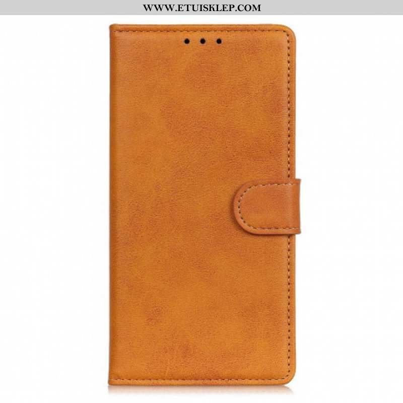 Etui Folio do Xiaomi Redmi Note 10 Pro Retro Matowy Efekt Skóry